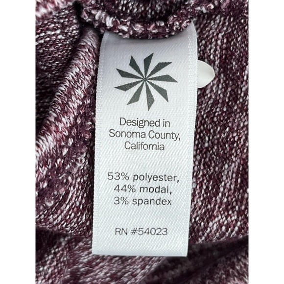 Athleta Women's Pose Layered Purple Marled Size Medium Cut‎ Out Back Long Sleeve - Picture 9 of 9